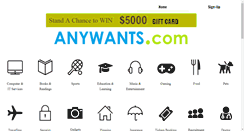 Desktop Screenshot of anywants.com